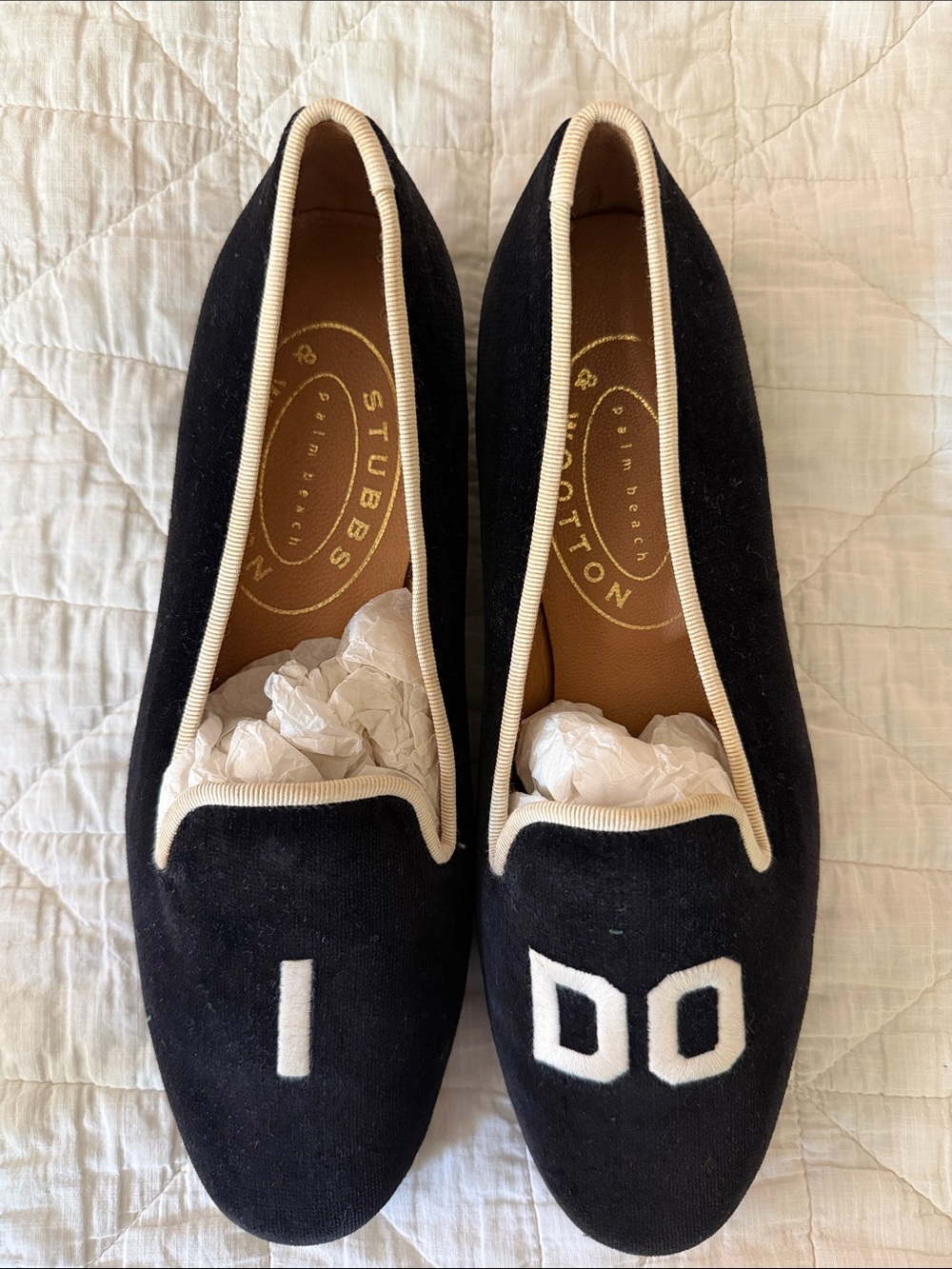 Stubbs and Wooten velvet loafers